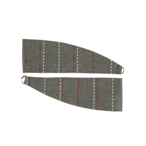 Image of Enara Anthracite Pin stripe Curtain tie Pack of 2