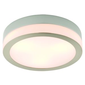 Image of Laguna Brushed Chrome effect 3 Lamp Bathroom Ceiling light