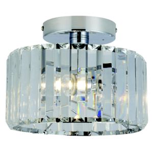 Image of Pereti Brushed Chrome effect 2 Lamp Bathroom Ceiling light