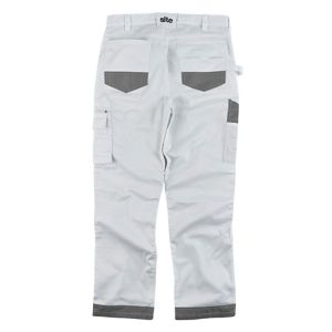 Image of Site Jackal White/Grey Men's Trousers W32" L32"