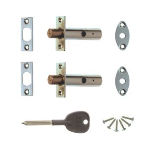 Image of ERA Satin Brass Concealed door bolt (L)78mm Pack of 2