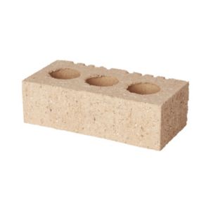 Raeburn Orkney Rough Yellow Perforated Facing Brick (L)215mm (W)102.5mm (H)65mm