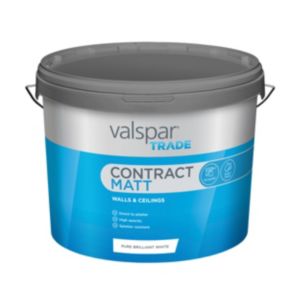 Image of Valspar Trade White Matt Emulsion paint 10L