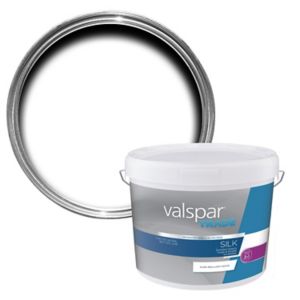 Image of Valspar Trade Pure brilliant white Silk Emulsion paint 10L