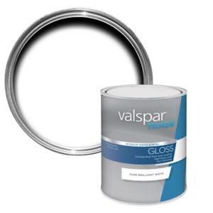 Image of Valspar Trade Pure brilliant white Gloss Metal & wood paint 1L
