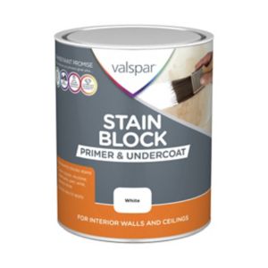 Image of Valspar Stain block White Ceiling & wall Primer & undercoat 0.75L