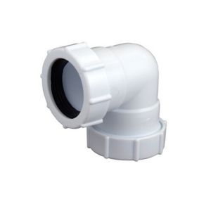 Image of FloPlast Universal White Compression 135° Waste pipe Bend (Dia)32mm