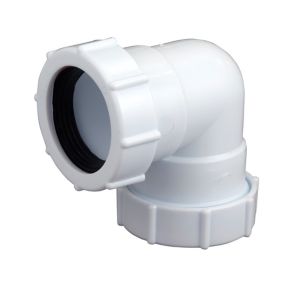 Image of FloPlast Universal White Compression 90° Waste pipe Bend (Dia)40mm