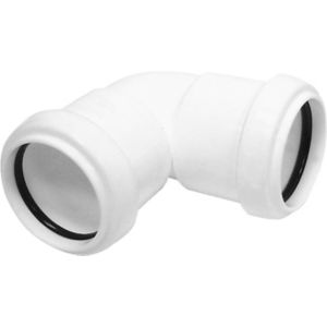 Image of FloPlast White Push-fit 90° Knuckle bend (Dia)32mm