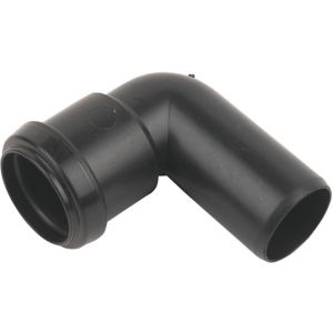 Image of FloPlast Black Push-fit 90° Waste pipe Conversion bend (Dia)32mm