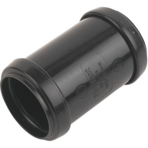 Image of FloPlast Black Push-fit Waste pipe Coupler (Dia)40mm