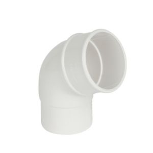 Image of FloPlast White Round 112.5° Offset Downpipe bend (Dia)68mm