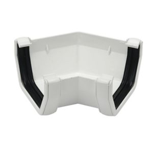 Image of FloPlast White Square 135° Gutter angle (Dia)114mm