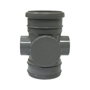 Image of FloPlast Ring Seal Soil Access pipe (Dia)110mm Grey