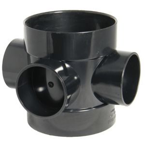 Image of FloPlast Ring Seal Soil Boss pipe (Dia)110mm Black