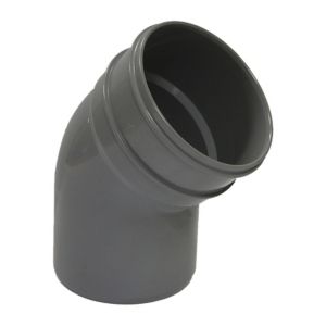 Image of FloPlast PVC Waste bottom offset bend (Dia)110mm (L)0.12m