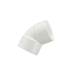 Image of FloPlast White 45° Waste pipe Overflow bend (Dia)21.5mm
