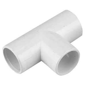 Image of FloPlast White Solvent weld Equal Waste pipe Tee (Dia)21.5mm