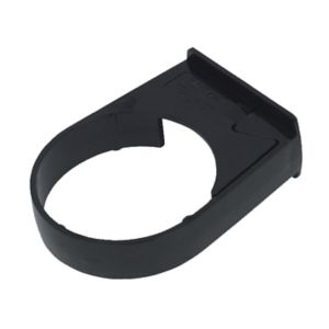 Image of FloPlast Miniflo Black Round Gutter clip (L)25mm (Dia)50mm