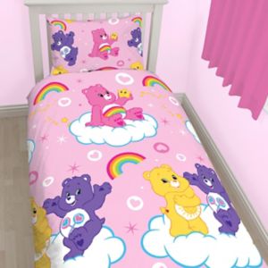 Image of Care Bears Reversible Multicolour Single Bedding set