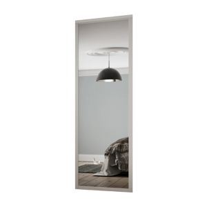Image of Shaker Contemporary Dove grey Mirrored Sliding wardrobe door kit (H)2260mm (W)610mm