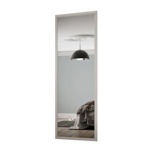Image of Shaker Contemporary Dove grey Mirrored Sliding Wardrobe Door (H)2260mm (W)762mm