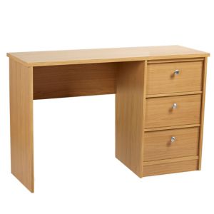 Image of Kendal Oak effect 3 Drawer Dressing table (H)770mm (W)1200mm (D)400mm