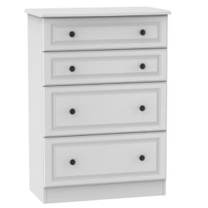 Image of Polar Textured White 4 Drawer Chest (H)1080mm (W)770mm (D)410mm