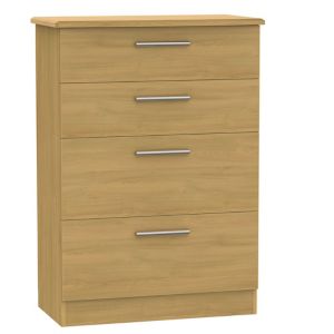 Image of Montana Oak effect 4 Drawer Chest (H)1080mm (W)770mm (D)410mm