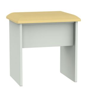 Image of Lugano Matt Grey Dressing table stool (H)510mm (W)480mm (D)380mm