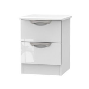 Image of Chelsea Gloss white 2 Drawer Chest (H)505mm (W)395mm (D)415mm