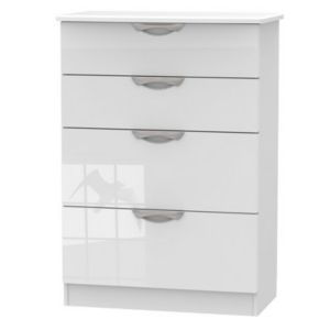 Image of Chelsea Gloss white 4 Drawer Deep Chest (H)1075mm (W)765mm (D)415mm