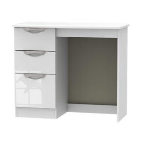 Image of Chelsea Gloss white 3 Drawer Desk (H)795mm (W)930mm (D)415mm