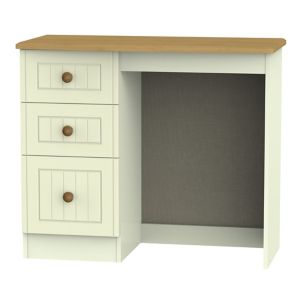 Image of Warwick Matt cream oak effect 3 Drawer Desk (H)795mm (W)930mm (D)415mm