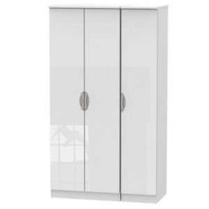 Image of Chelsea Contemporary Gloss white Tall Triple Wardrobe (H)1970mm (W)1110mm (D)530mm