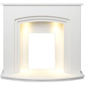 Image of Adam Seville Sparkly white Micro marble Surround