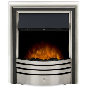 Image of Adam Astralis Black & Brushed steel LED Remote control Electric Fire