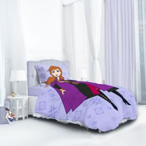 Image of Frozen 2 Sisters Purple Single Bedding set