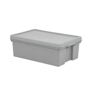 Image of Wham Storage Heavy duty Upcycled soft grey 36L Polypropylene (PP) Medium Stackable Nestable Storage box
