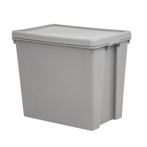 Image of Wham Storage Heavy duty Upcycled soft grey 92L Polypropylene (PP) XL Stackable Nestable Storage box