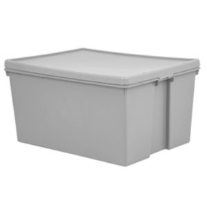 Image of Wham Storage Heavy duty Upcycled soft grey 150L Polypropylene (PP) XXL Stackable Nestable Storage box