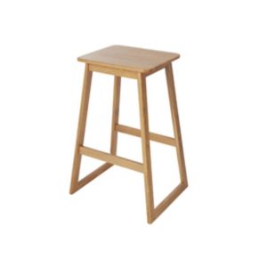 Image of GoodHome Korlan Natural Oak Bar stool