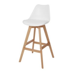 Image of GoodHome Pitaya White Bar stool