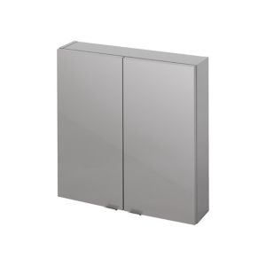 Image of GoodHome Imandra Gloss Anthracite Wall cabinet (W)600mm (H)600mm