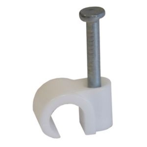 Image of CORElectric White 7mm Cable clips Pack of 50