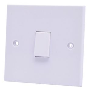 Image of Power Pro 6A 2 way White Single Light Switch