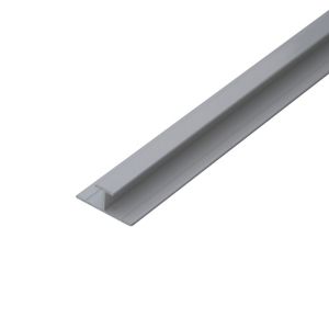 Image of Splashwall White H-shaped Panel straight joint (L)2420mm