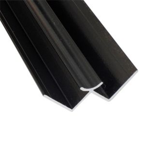 Image of Splashwall Black Panel internal corner joint (L)2420mm