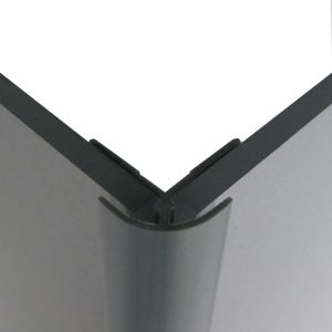 Image of Splashwall Chrome effect High gloss Shower panelling external corner (L)2440mm (W)4mm (T)4mm