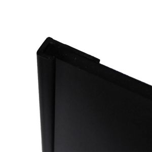 Image of Splashwall Black Straight Panel end cap (L)2440mm